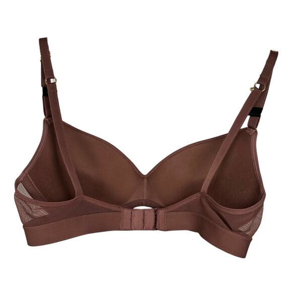 Lively Brown All Day No Wire Mesh Side Push Up Bra Size 34C - Picture 3 of 6